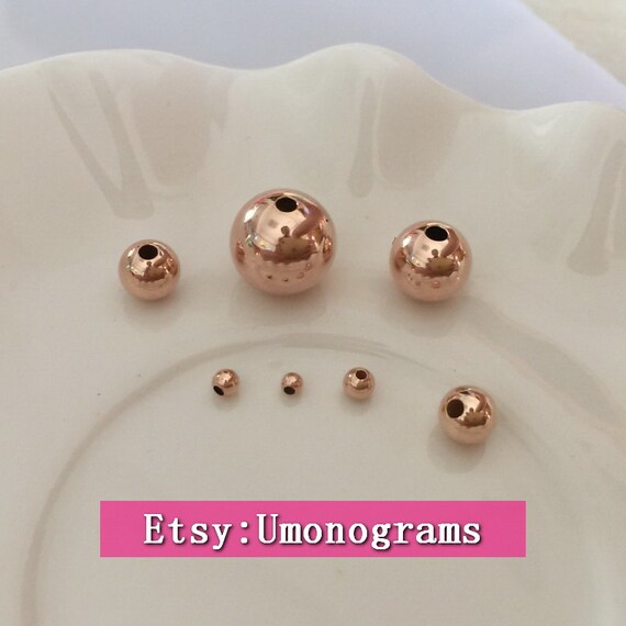 thumbnail image 2 of Beadtifulstyle 30pcs 14K Rose Gold Filled 2mm Seamless Round Beads - Smooth Spacer Beads For Jewelry DIY 2 of 5
