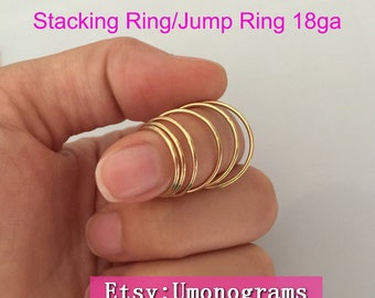 14K Yellow Gold Filled Stacking Ring Jump Ring Closed Finger Rings 18ga  Wholesale Jewelry Findings 1/20 14kt GF