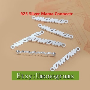Conector de plata de ley 925 para mamá, fabricado en EE. UU., venta al por mayor de accesorios de joyería DIY