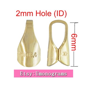 2mm Hole Round Endcap CrimpTube Leather Cord Guardian Protector 14K Yellow Gold Filled Wholesale BULK DIY Jewelry Finddings 1/20 14kt GF