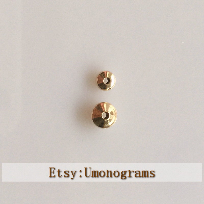 Cuentas De Platillo Rellenas De Oro De 14 Quilates, 3,6 X 2 Mm - 5 Unidades (GF520201) - España