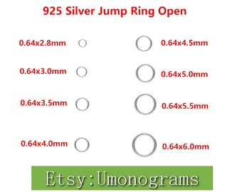 925 Sterling Silver 24ga/22ga/20.5ga/20ga Open Jump Ring, Made In USA, Wholesale BULK DIY Jewelry Findings