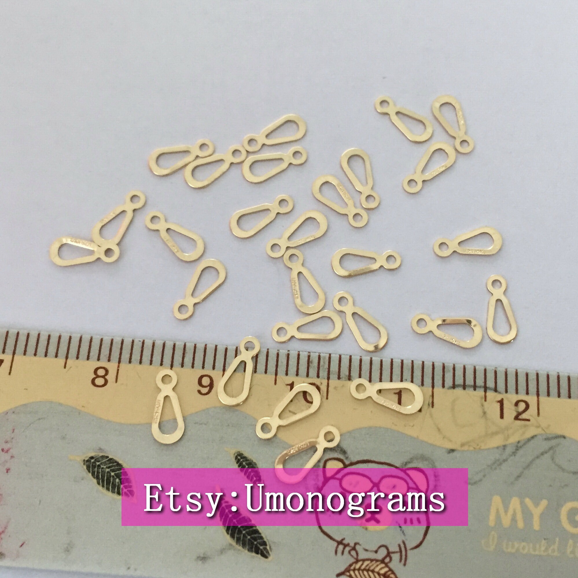 14K Gold Filled 7x3mm Teardrop Quality Tag 1/20 14K Stamped High