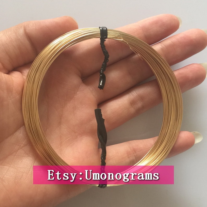 22 Gauge .025 0.64mm Dead Soft Half Hard Round Wire 14K Yellow Gold