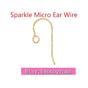 May include: Gold sparkle micro ear wire for jewelry making. Etsy: Umonograms.