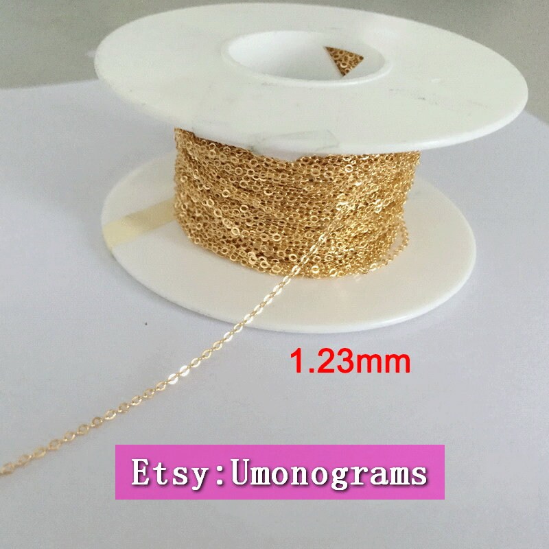 Catena A Cavo In Oro 14K Placcato Da 1,5mm Con Zircone