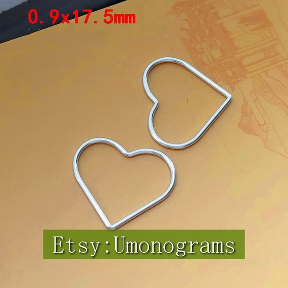 925 Sterling Silver Heart Jump Ring Closed, Heart Shaped Closed