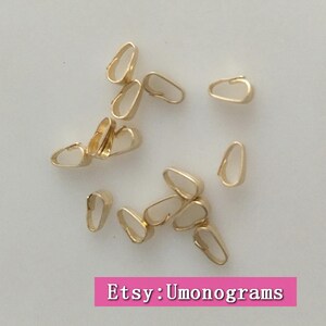 14K Gold Filled Small Locket Bails – 2.2x5.3mm, 6pcs, Pendant Connectors, BeadtifulStyle - View #3