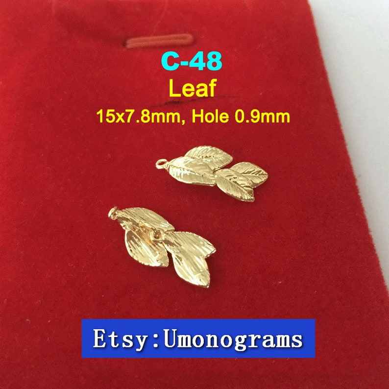 Brass With Gold Plated 14K Orchid FlowerGanodermaLeaf Charms Drop Pendant E-Coated Jewelry Findings Wholesale GP #C-26C-42C-48