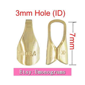3mm Hole Round Endcap CrimpTube Leather Cord Guardian Protector 14K Yellow Gold Filled Wholesale BULK DIY Jewelry Finddings 1/20 14kt GF