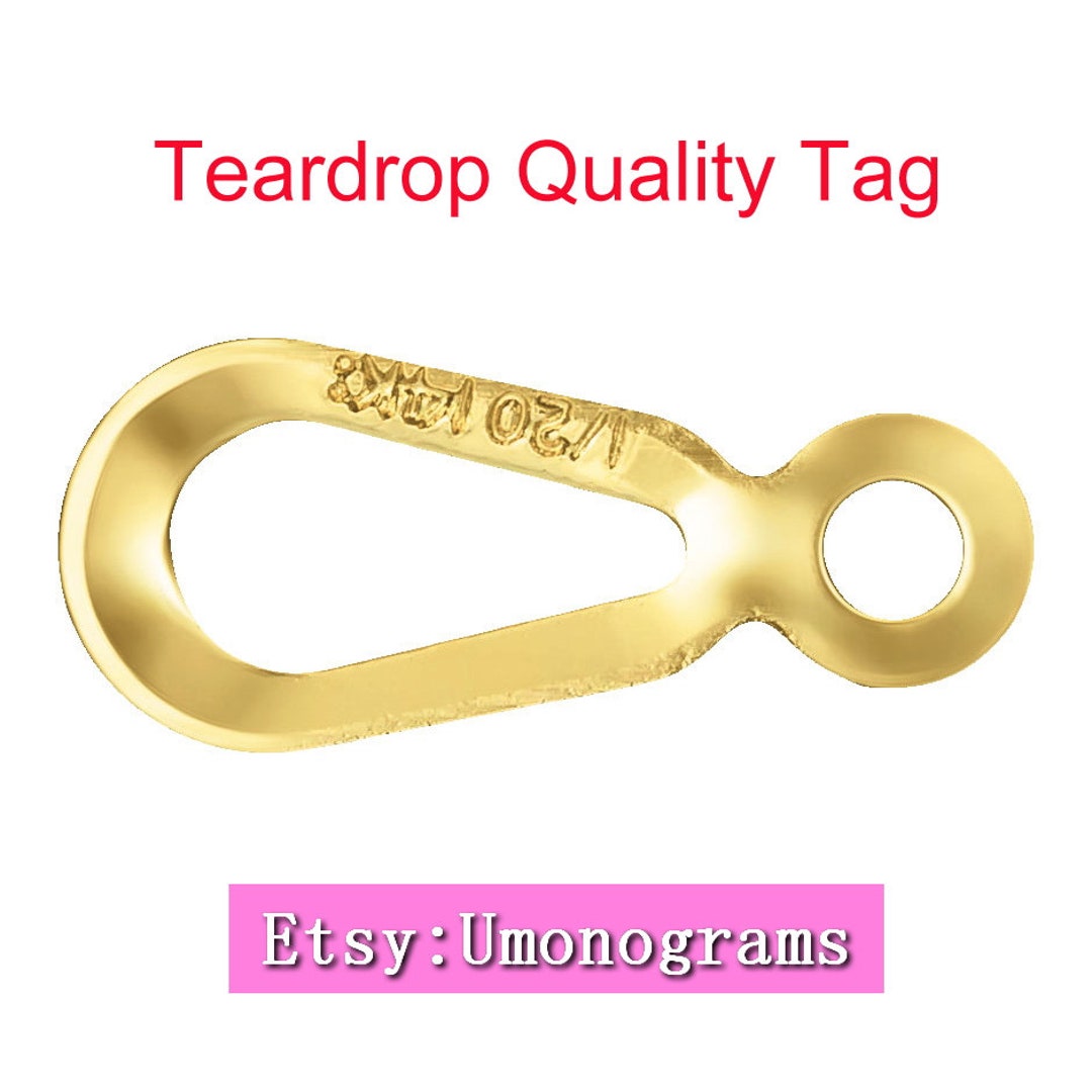 14K Gold Filled 7x3mm Teardrop Quality Tag 1/20 14K Stamped Etsy