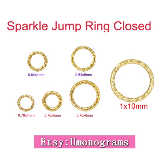 30Pcs 4/6/8mm 14K Gold Filled Gold Jump Ring Jump Rings for Jewelry Making  Gold Open Jump Rings Bulk for DIY Craft Earring Necklace Bracelet 
