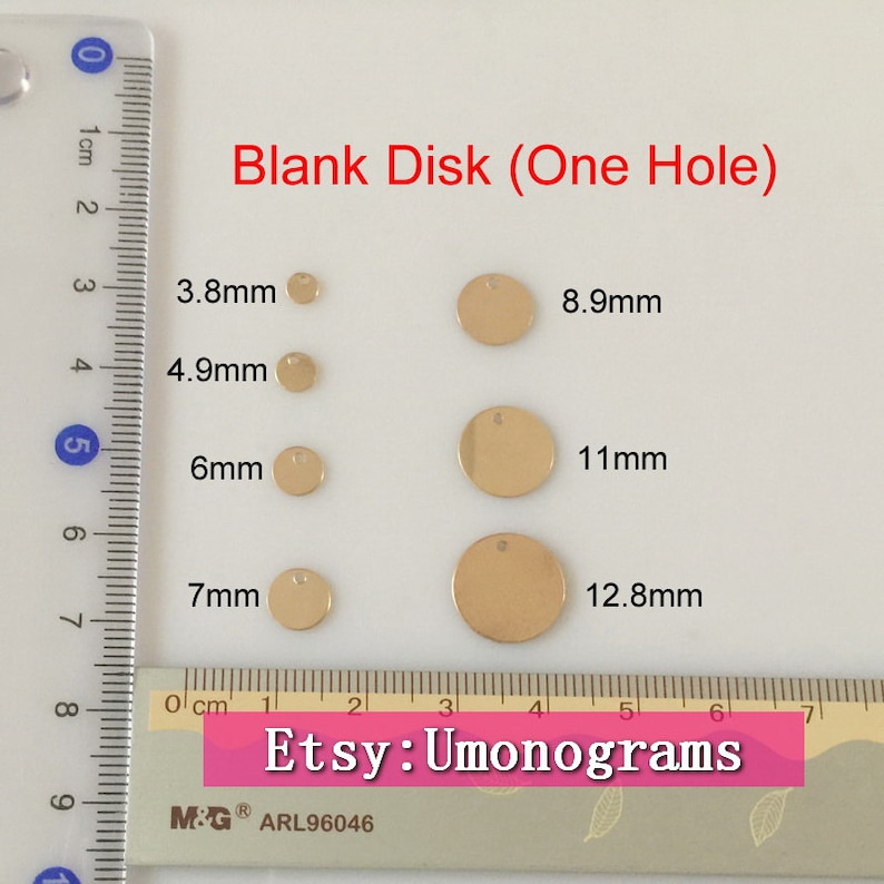 14K Gold Filled Disc Blank Charms Round Tag One Hole Shiny Etsy UK