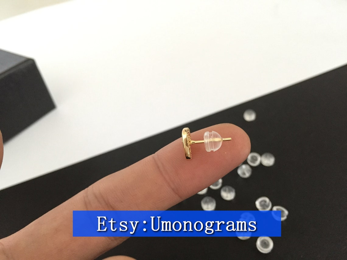 Clear Silicone Round Ear Nuts Earring Back Stoppers 5mm Rubber Covers ...