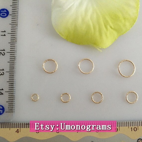 10 Pc Bag of 6.5 mm 20 Gauge 14K Gold Filled Open Sparkle Jump Rings