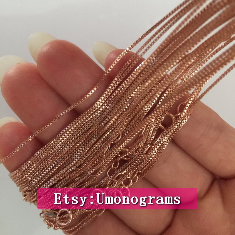 Rose gold chain 16 inch Clearance