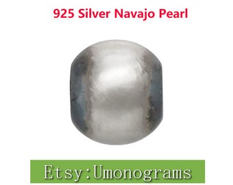 925 Sterling Silver  Navajo Pearl Bead, Shiny Light Round Seamless Bead, Made In USA, Wholesale BULK DIY Permanent Jewelry Findings