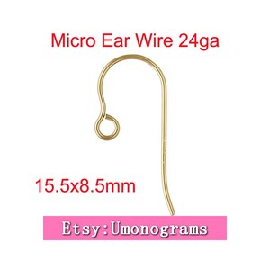Può includere: Filo per orecchini micro dorato, calibro 24, misura 15,5 mm x 8,5 mm. Etsy: Umonograms