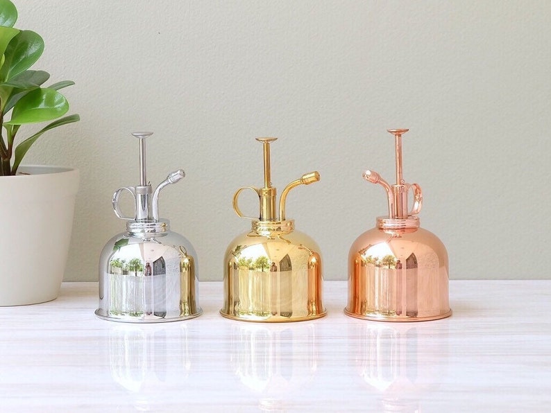 GLASS /& BRASS GARDENING /& PLANTING MISTER DECORATION SPRAYER WATERING CAN GIFTS