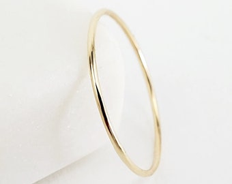 Solid 10k Yellow Gold Very Thin Stacking Ring,10k Solid Gold Minimalist Stackable Rings,Delicate Ring, Dainty,10k Solid Gold Rings for Women