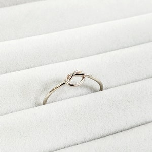Solid Gold Knot Ring 14k Solid Yellow Gold Stackable Knot Rings Delicate 14k Knot Ring, Dainty Gold Ring, Thin Gold Knot Ring, Love Knot image 5