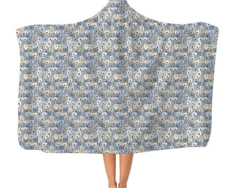 Blue Dogs Premium Adult Hooded Blanket, Blanket With Hood, Fleece Hooded Blanket