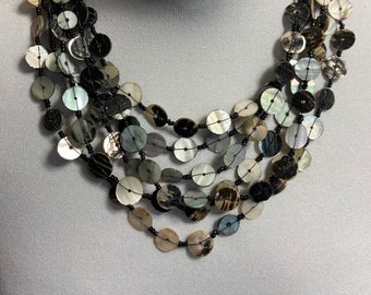 Glamourous Vintage Shell Sequin Choker Necklace