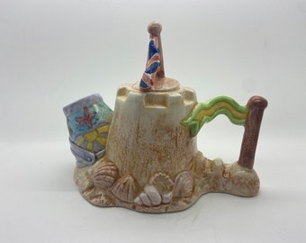 Collectable Leonardo Decorative Porcelain Teapot – Seaside Sandcastle Teapot
