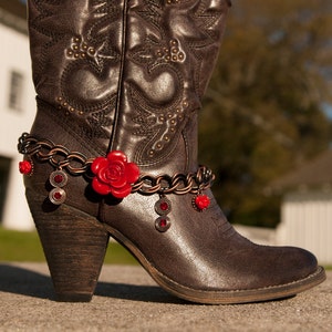 Scarlet Rose Boot Bling by Redneck Couture ~ Boot Jewelry ~ Boot Accessories