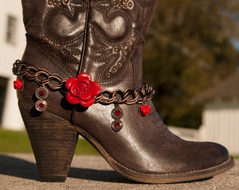 Scarlet Rose Boot Bling by Redneck Couture ~ Boot Jewelry ~ Boot Accessories