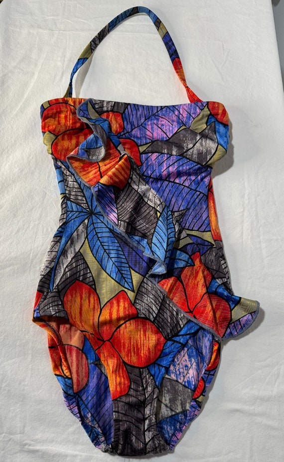 Vintage Sirena One-Piece Bathing Suit Womens 8 One