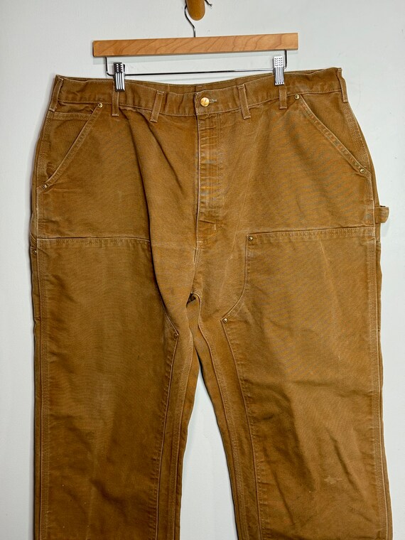 Vintage USA Men’s 44x34 Carhartt Double Knee Dung… - image 2
