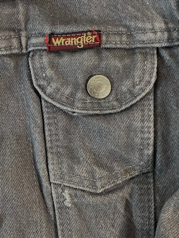 Wrangler Kids Trucker Size 5 Black Denim Jacket M… - image 3