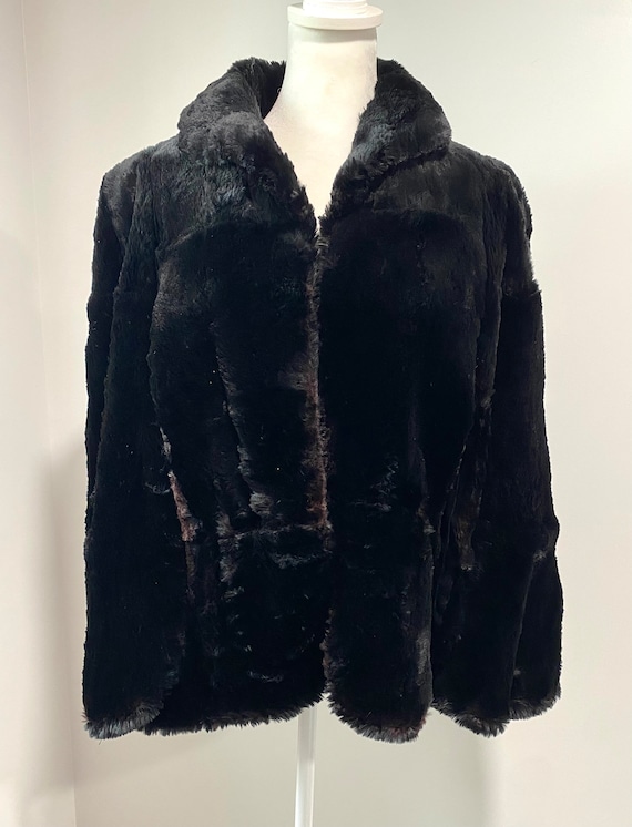 Vintage Black Fur Cape Cain Sloan Co Nashville