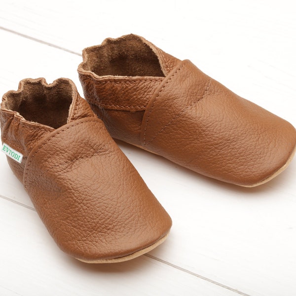 Caramel, Baby Shoes, Leather Baby Shoes, Soft Sole Baby Shoes, Girls', Crib Shoes, Boys', Infant Shoes, Baby Moccasins, Toddler Shoes, Gifts