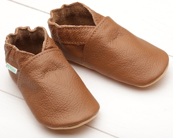 Caramel, Baby Shoes, Leather Baby Shoes, Soft Sole Baby Shoes, Girls', Crib Shoes, Boys', Infant Shoes, Baby Moccasins, Toddler Shoes, Gifts