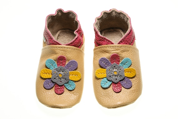 Tan Baby Shoes Leather Soft Sole Baby Shoes Baby Moccs Infant