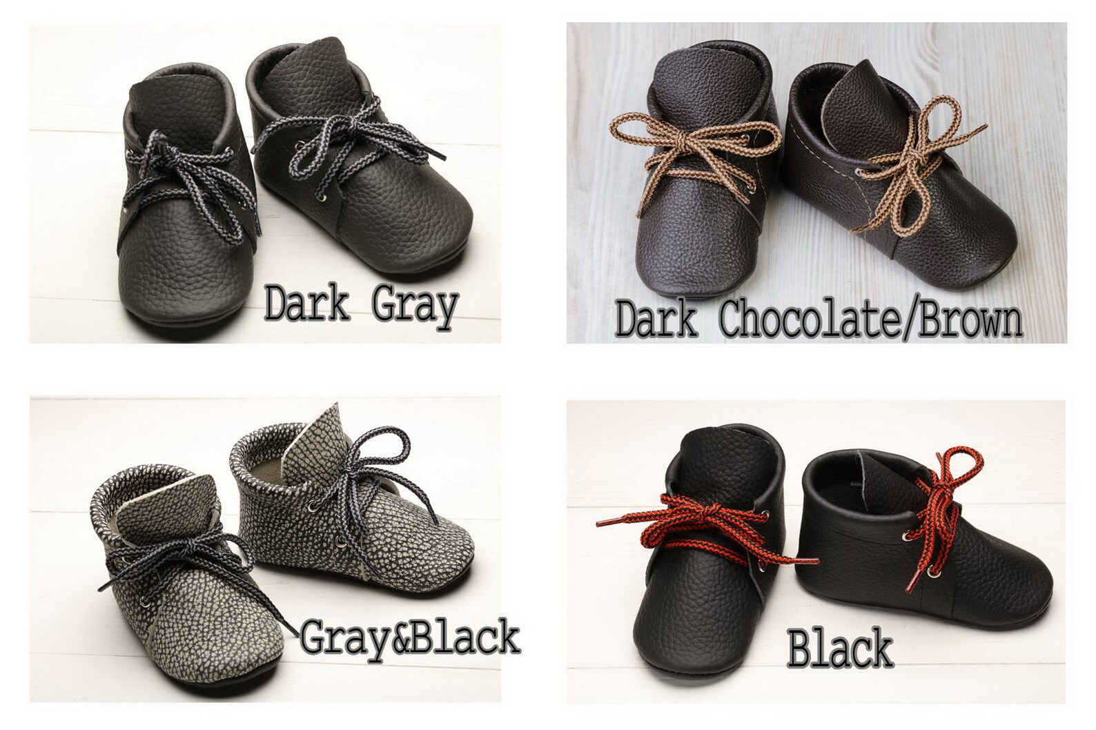 Black Baby Oxford Shoes Leather Baby Lace up Boots Baby Etsy
