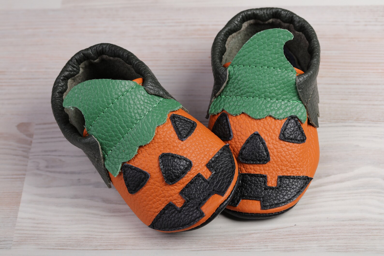 Pumpkin/Jack o Lantern Baby Shoes Halloween Baby Shoes Baby | Etsy