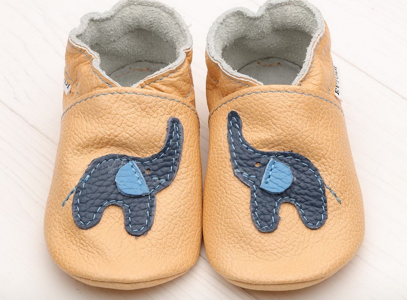 Purple Elephant Baby Shoes Black Leather Baby Shoes Soft Etsy