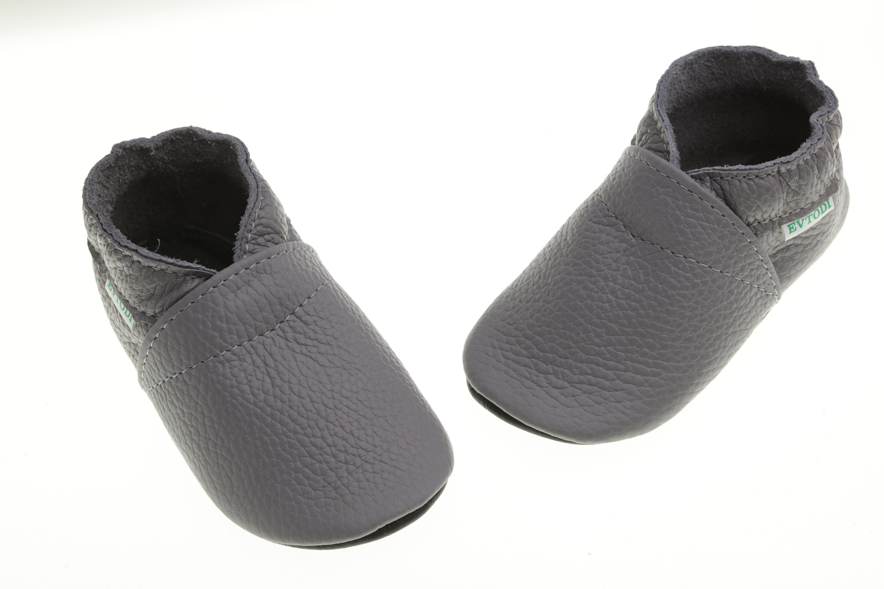 gray baby moccasins
