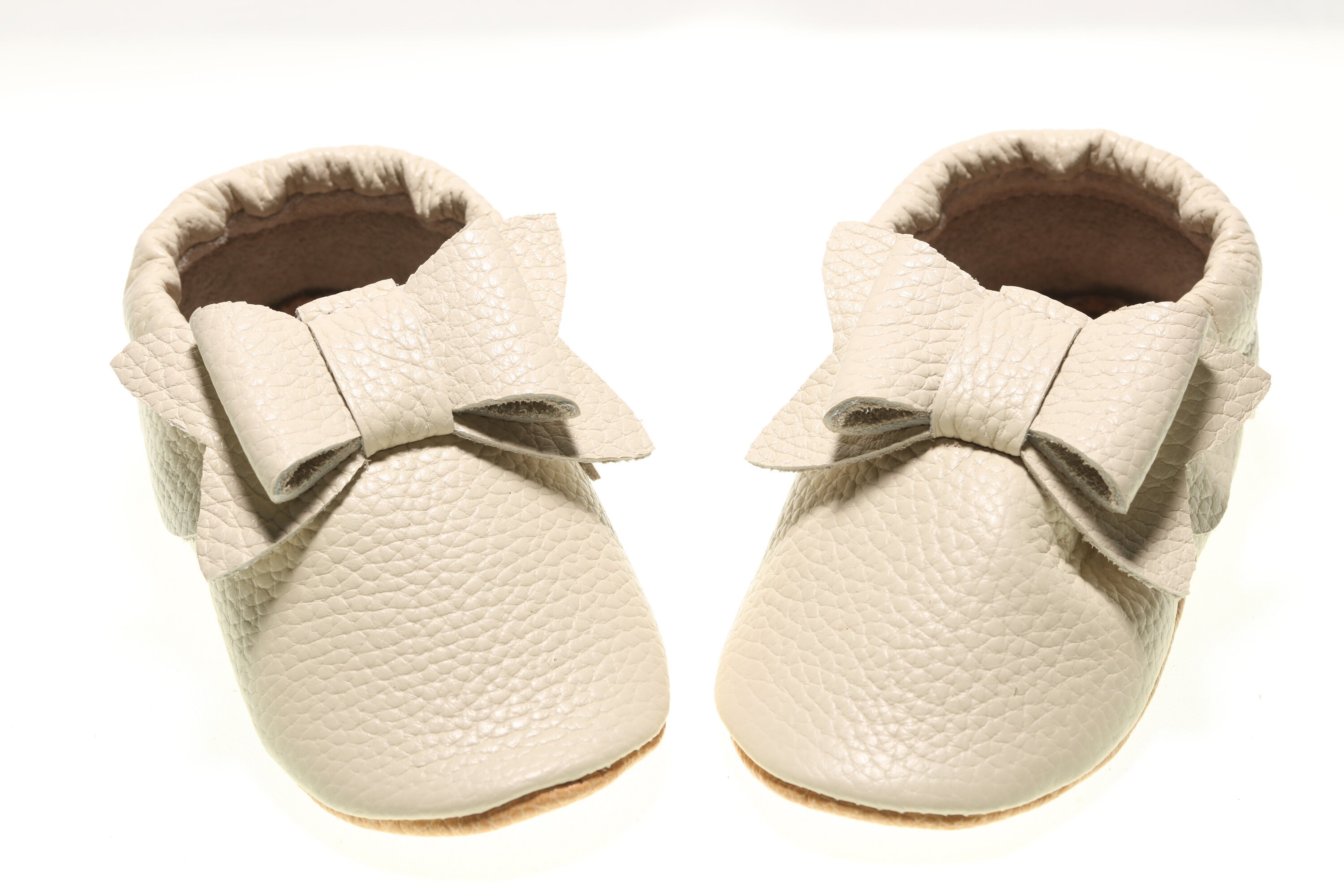 Ivory Baby Shoes With Bow Girls Toddler Wedding Shoes Etsy