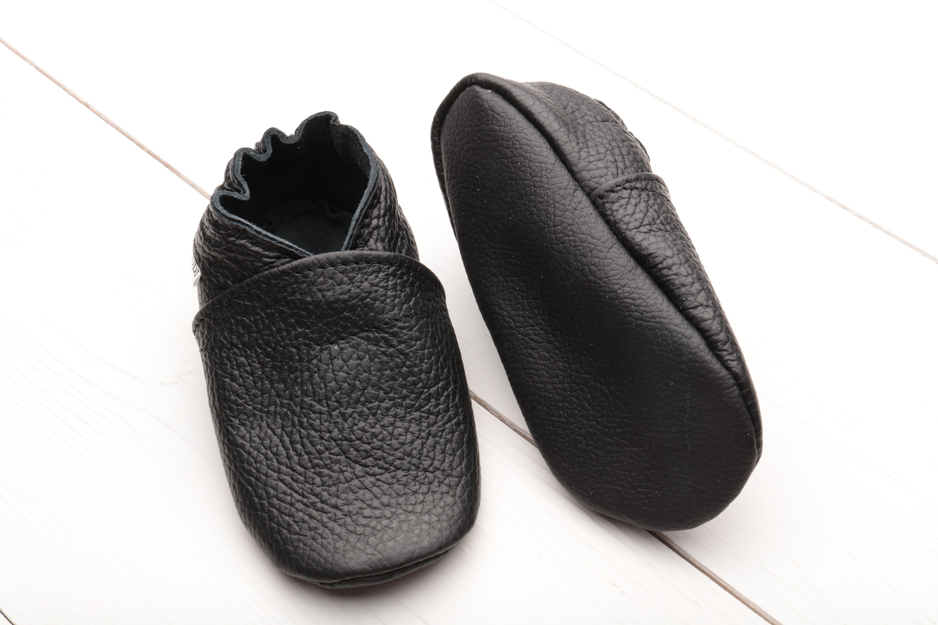 Black Baby Shoes Leather Baby Shoes Shower Gift Toddler - Etsy