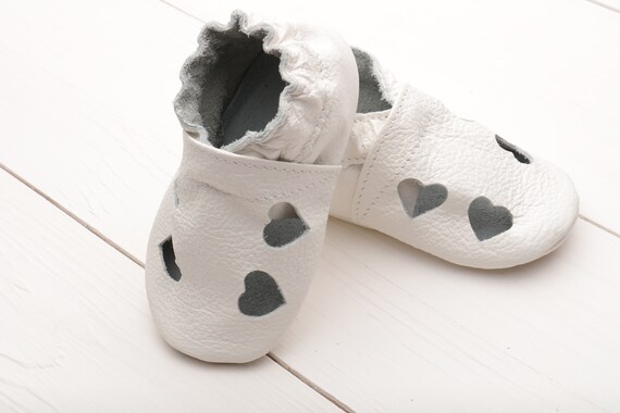 white leather baby sandals