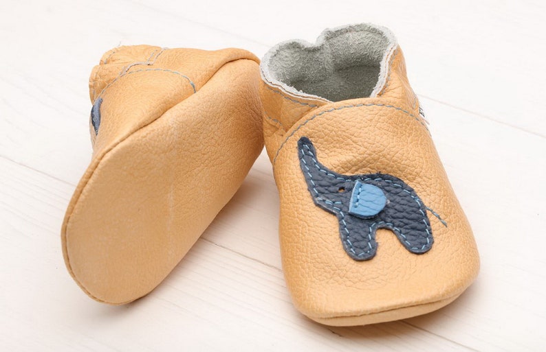Elephant Baby Shoes Black Leather Baby Shoes Soft Sole Etsy Australia