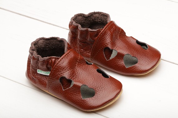 soft leather baby booties