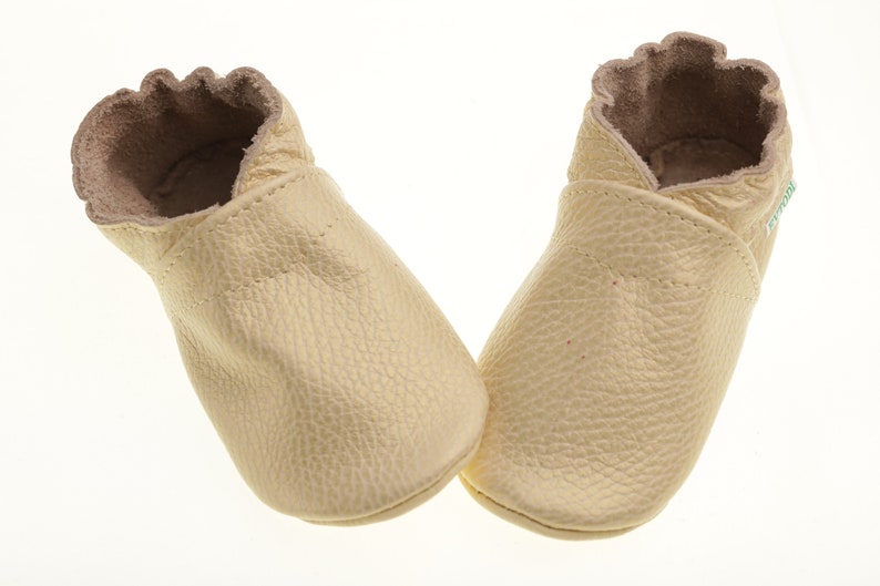 gold newborn shoes