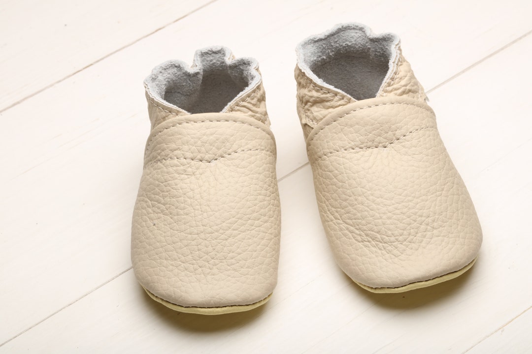 Ivory Baby Shoes, Leather Baby Shoes, Toddler Shoes, Soft Sole Baby ...