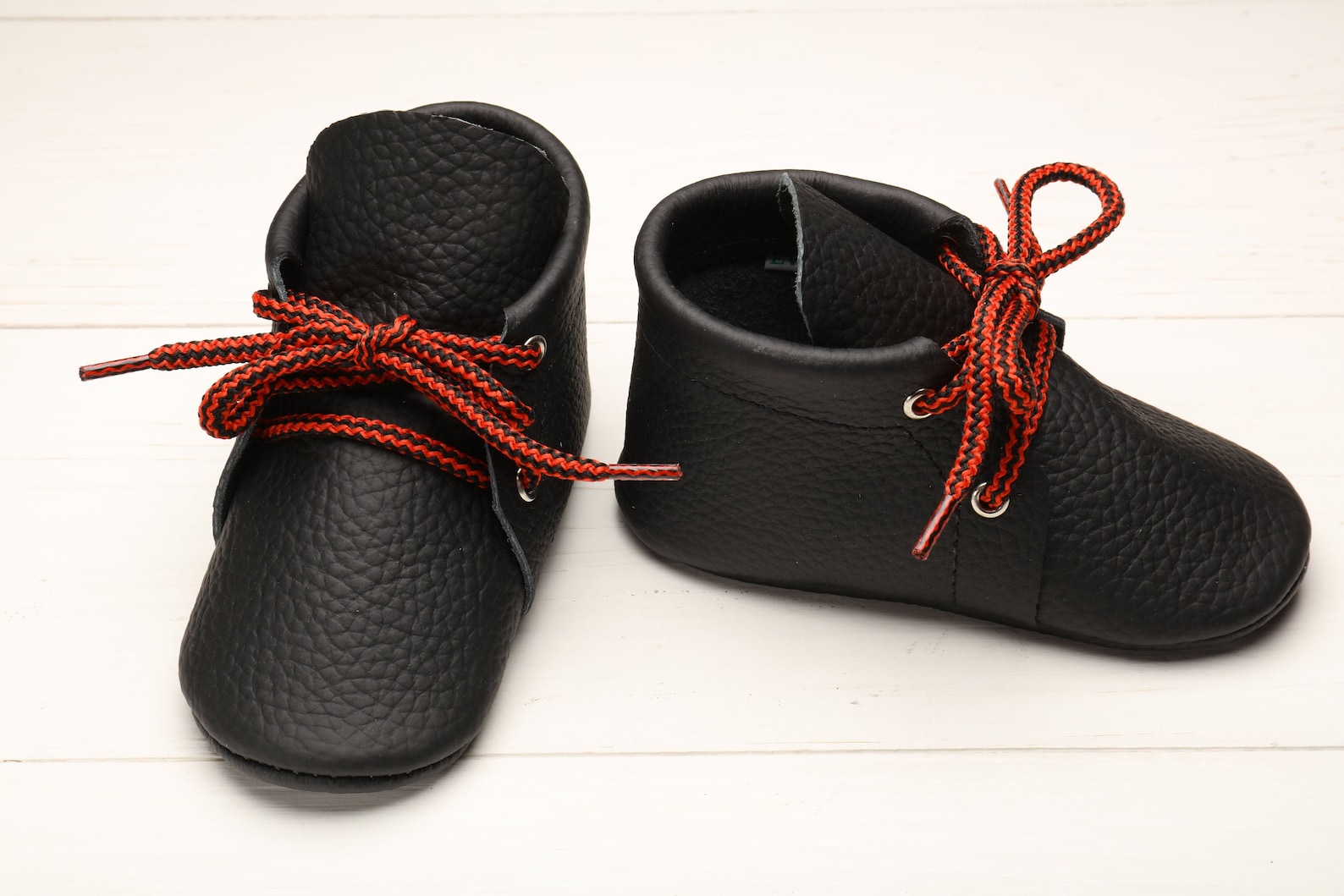 Black Baby Oxford Shoes Leather Baby Lace up Boots Baby Etsy