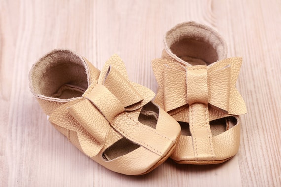 ROMIRUS moccasins  sandals VEGAN Leather soft sole baby sz 2 brown girl boy 